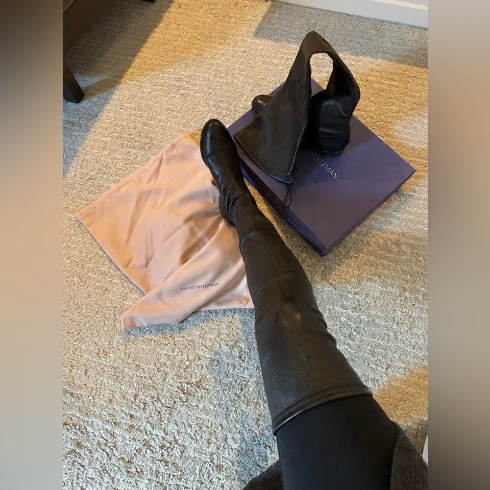 Stuart Weitzman Lowland Black Over the Knee Boots - Picture 5 of 13